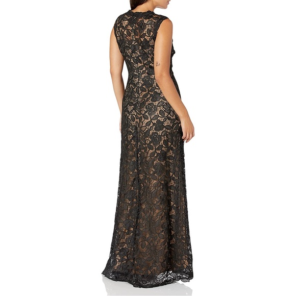 TADASHI SHOJI - SLEEVELESS ALLOVER LACE GOWN - Picture 2 of 3